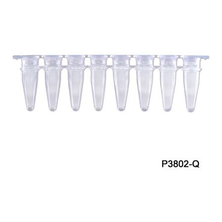 Mtc Bio MTC Bio PureAmp 8 Strips QPCR Tube with Separated Strip Cap, 0.2 ml, Clear, 120 Pack P3802-Q